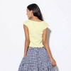 Women's Mini Cap Sleeve Ruched V-Neck Top - Wild Fable™ - 2 of 3