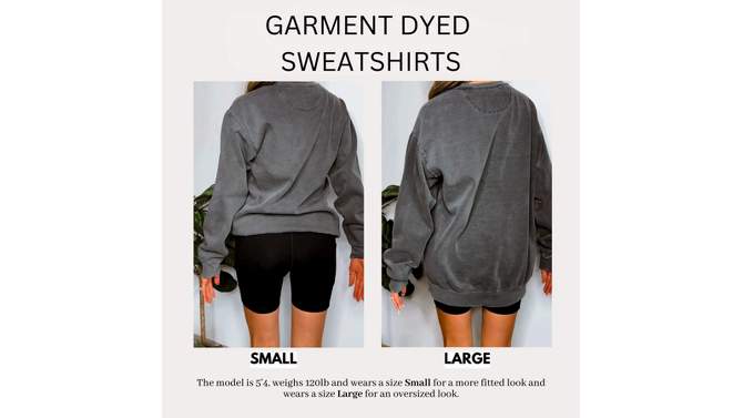 Simply Sage Market Women's  Garment Dyed Graphic Sweatshirt Football Game Day, 2 of 4, play video