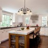 LLHZSY Farmhouse Black Chandeliers 6-Lights Crystal Pendant Light Fixture for Dining Room Foyer - W 30 3/10" - 4 of 4
