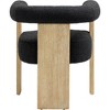 Meridian Furniture,Barrel Boucle Fabric Dining Chair - 2 of 4