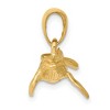 Black Bow Jewelry 14k Yellow Gold 3D Humpback Whale Pendant - 2 of 4