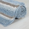 Home Weavers Glamour Collection 100% Polyester Microfiber Bathroom Rug, Non Slip Bath Mat Water Absorbent Soft Microfiber Shaggy Mat Machine Washable - 4 of 4