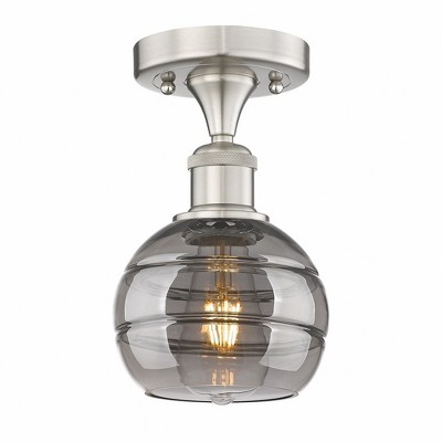 Rochester - 1 Light Semi-Flush Mount In Industrial Style-8 Inches Tall and 5.88 Inches Wide