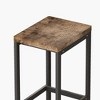 PAGED Pub Table Set of 4, 3 PU Leather Counter and Bar Stools, 1 Long Dining Table with Drawers and Outlets for Kitchen, Dining Room - 4 of 4