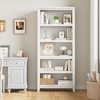 5 Tier Bookcase with Adjustable Shelves, 71" Tall Bookshelf w/ Wooden Legs, Farmhouse Bookcase for Living Room Office - 3 of 4