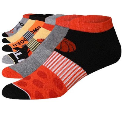 JAMES FIALLO Men's 6-Pairs Low Cut Arch Support Classics Athletic Sport Socks