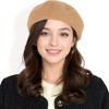 Anna-Kaci Women'sClassic Wool Beret Hat with Adjustable Inner Band and Timeless Parisian Style - 2 of 4