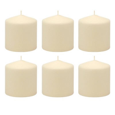 6pk 3" x 3" Pillar Candles Ivory - Stonebriar Collection