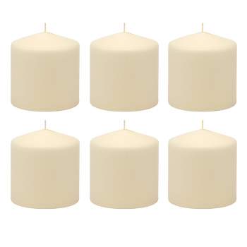 6pk Pillar Candles Ivory - Stonebriar Collection