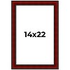 PosterPalooza | Weathered Red Picture Frame - UV Acrylic, Foam Board Backing, Hanging Hardware - 2 of 4