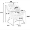 attop Modern Lazy Chair with Ottoman, Plush Lounge Chair for Small Spaces - 2 of 4