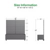 Wooakway Metal Planter Box with Trellis Raised Garden Bed with Arbor Privacy Screen Black/Gray/brown - 4 of 4