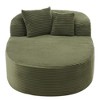 Whisen Corduroy Chaise Lounge Sofa & Sofa Bed & Compression Sofa Couch with Two Supportive Pillows - 2 of 4