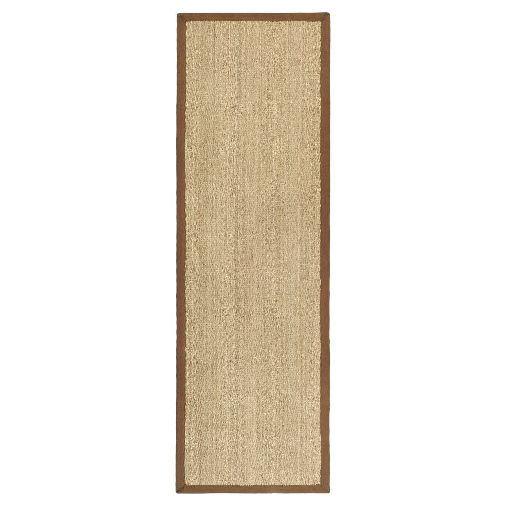 2'6inx8' Runner Valery Rug Natural/Brown - Safavieh