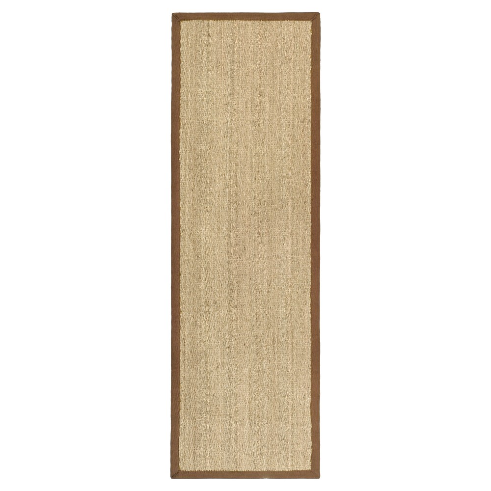 2'6inx8' Runner Valery Rug Natural/Brown - Safavieh