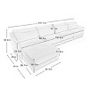 Modular Sectional Sofa, 4-Seater Chenille Fabric Couch with Ottoman, High-Resilience Foam and Wood Frame – Cuddlewood - 4 of 4