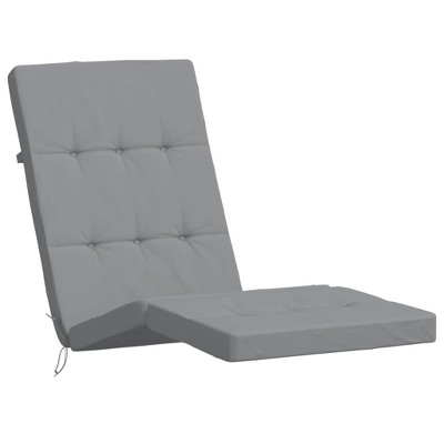 vidaXL Outdoor Deck Chair Cushions in Gray - Made from Durable Oxford Fabric - Pack of 2 - Comfortable Foam Fiber Filling