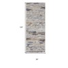 HomeRoots 10' Tan Ivory And Blue Abstract Distressed Runner Rug - 3 of 3