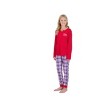 Sleep On It Girls 2-Piece Brushed Jersey Pajama Set - Snuggle, Red & Pink Pajama Set for Girls, Size M (10/12) - 3 of 4