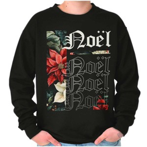 Poinsettia Christmas Flower Noel Sweatshirt for Men or Women Brisco Brands - 1 of 4