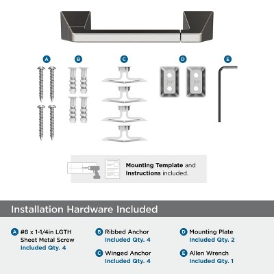 Brushed Nickel Geometric Pivoting Double Post Toilet Paper Holder