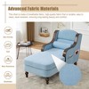 GDFStudio Matteo Retro Chenille Upholstered Oversized Chaise Lounge with Curved Armrest - 3 of 4