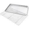USA Pan Bakeware Half Sheet Baking Pan and Bakeable Nonstick and Cooling Rack Set, Metal - 2 of 4