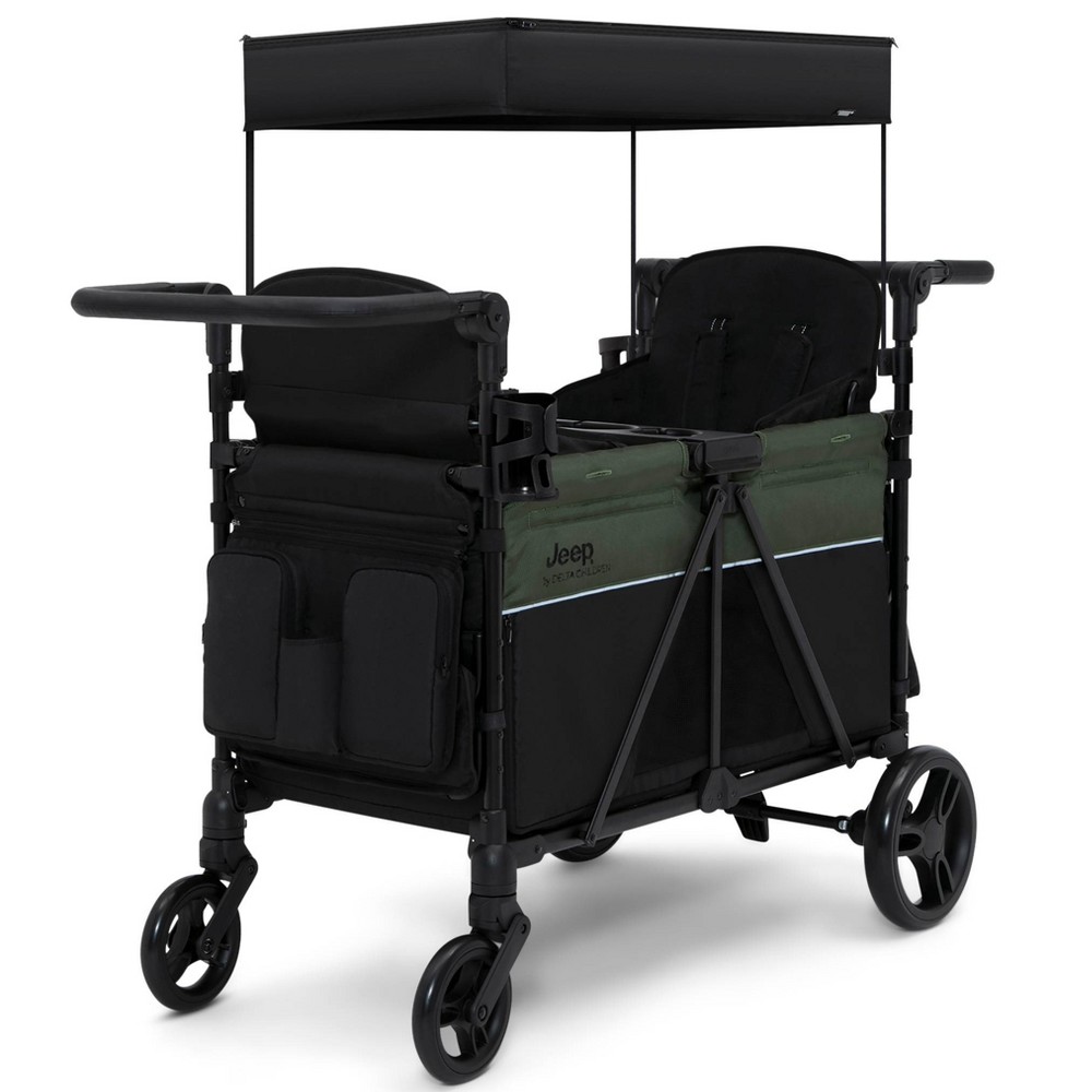 Photos - Pushchair Jeep Aries Stroller Wagon by Delta Children - Black/Green 