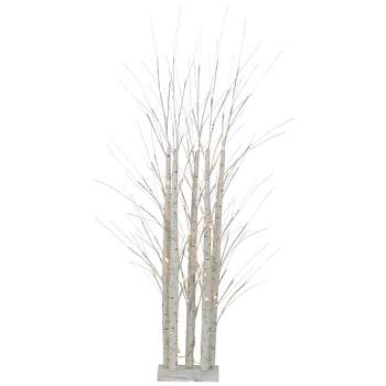 Northlight 4' Led Lighted White Birch Christmas Twig Tree - Pure White ...