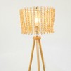 Natural Wood 3-Leg Floor Lamp – Reading Light for Living Room, Bedroom or Study, 110V Plug-In - 4 of 4