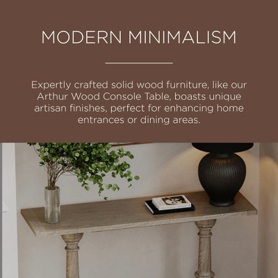 Arthur Gray Solid Wood Traditional Console Table