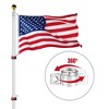 Yescom 20Ft Portable Telescoping Flag Pole with Ladder Mount Holder for Event Trade Show Fair - 3 of 4
