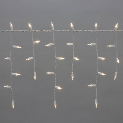 Philips 13ft 200ct Super Bright Mini Christmas LED Icicle Lights Warm White with White Wire