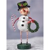 Lori Mitchell 6.25 In Chilly Willy Candy Cane Wreath Snowman Figurines - 2 of 3