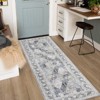 Washable Area Rugs, Non-Slip Neutral Vintage Distressed Soft Rug, Low Pile Stain-Resistant Carpet, Indoor Foldable Print Floor Mat - 3 of 4