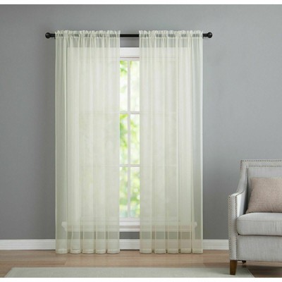 Kate Aurora Living Premium 2 Pack Sheer Voile Window Curtain Panels