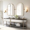 Dovelina Arched Metal Frame Pivot Decorative Wall Mirror with Rounded Corners Frame 36"x24"(Set of 2)-Gold - 2 of 4