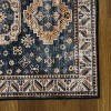 Acekool 2x6 Washable Area Rug – Non Slip, Low Pile, Soft Vintage Distressed Carpet, Foldable, for Living Room, Bedroom, Indigo Blue - 4 of 4