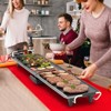 Tangkula 39.5" Extra Large Electric Griddle Portable Teppanyaki Grill with 2 Cooking Surface 4-Level Thermostat Control & Removable Drip Tray - 3 of 4
