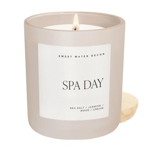 Sweet Water Decor Spa Day 15oz Tan Matte Jar Soy Candle - 1 of 3