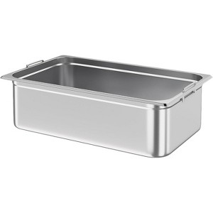 6 Pack Commercial Hotel Pans, 2" Deep Stainless Steel Steam Table Pans with Lids & Handles, Anti Jamming Stackable for Catering Buffets - 1 of 4