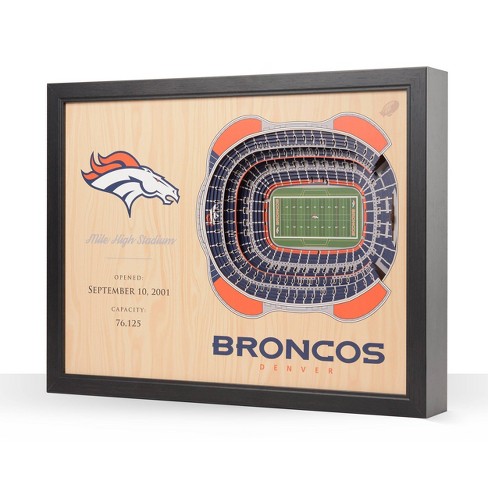 Nfl Denver Broncos 3d Logo Series Wall Art - 12x12 : Target