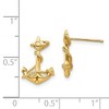 Black Bow Jewelry 15mm 3D Anchor with Rope Post Earrings in 14k Yellow Gold - 4 of 4