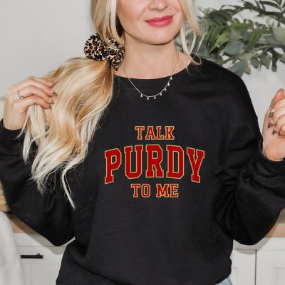 Simply Sage Market Varsity Talk Purdy To Me Sweatshirt