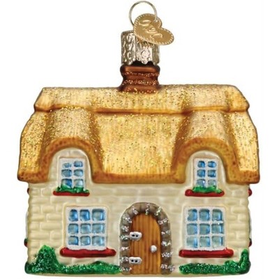 Old World Christmas Blown Glass Ornament for Christmas Tree, English Cottage (with OWC Gift Box)