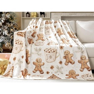 Lomsoe Cute Christmas Coco Print Flannel Blanket - All Seasons Soft and Warm Throw Blanket for Napping, Camping, Travel, Office - 1 of 4
