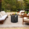 Tangkula 32 Inch Outdoor Fire Pit Table 30,000 BTU Round Metal Fire Table with Lid & PVC Cover & Glass Stones CSA Approved - 3 of 4