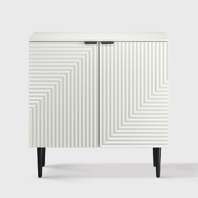 Burkart 2 - Door Fluted Accent Cabinet with Adjustable Shelves