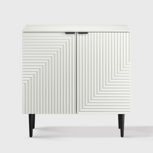 Burkart 2 - Door Fluted Accent Cabinet with Adjustable Shelves - 1 of 4