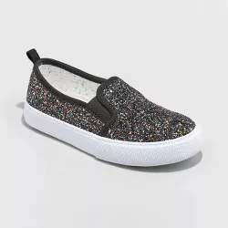 Girls' Ofra Slip-On Glitter Sneakers - Cat & Jack™ Black 2
